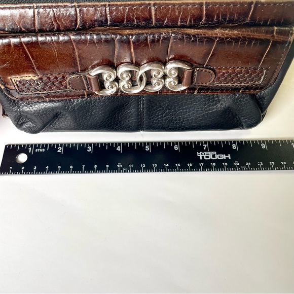 Brighton Smooth Leather Shoulder Bag & Wallet set with Croc Trim - Picture 8 of 13